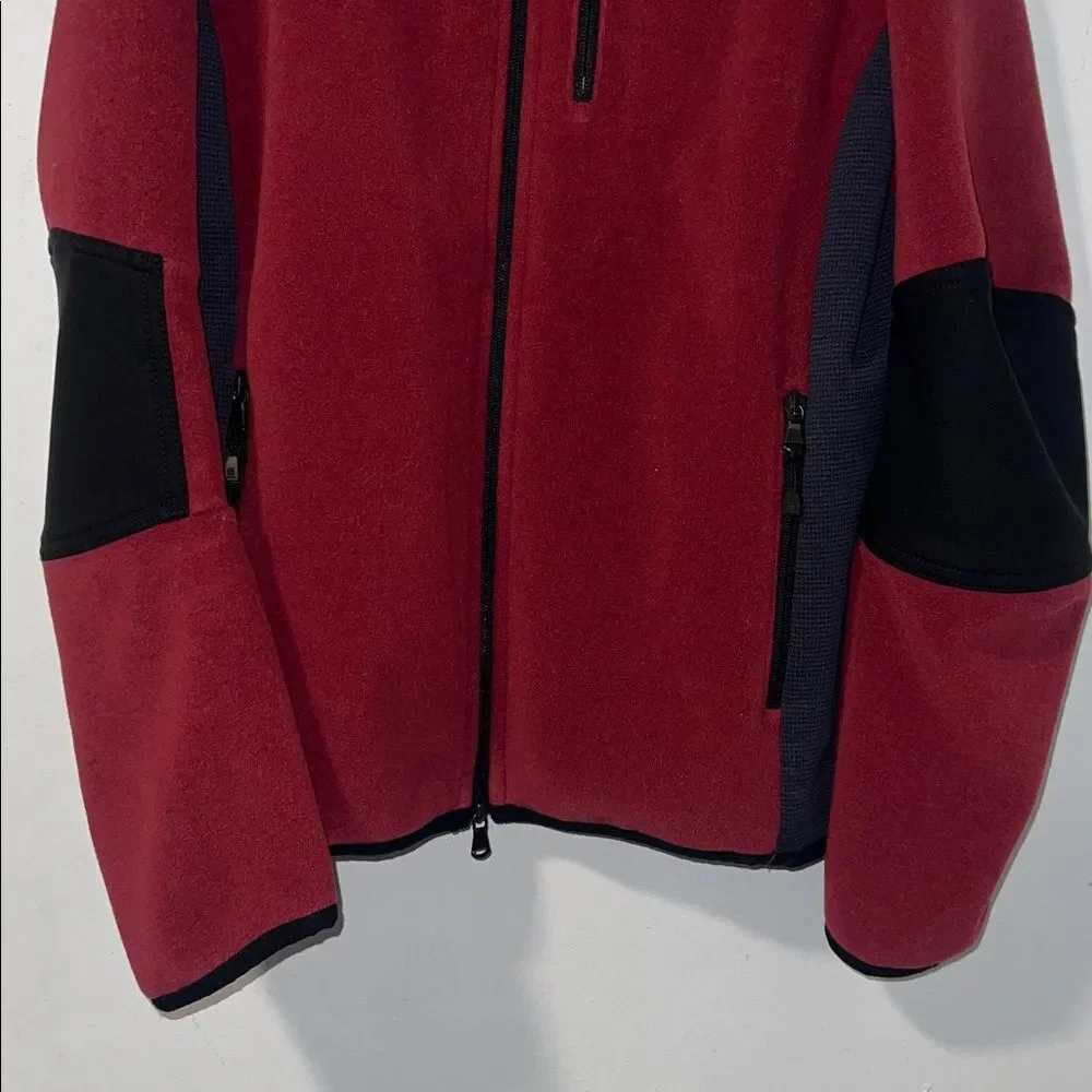 66° NORTH Red and Black Polartec Fleece Zip Jacket- Youth L